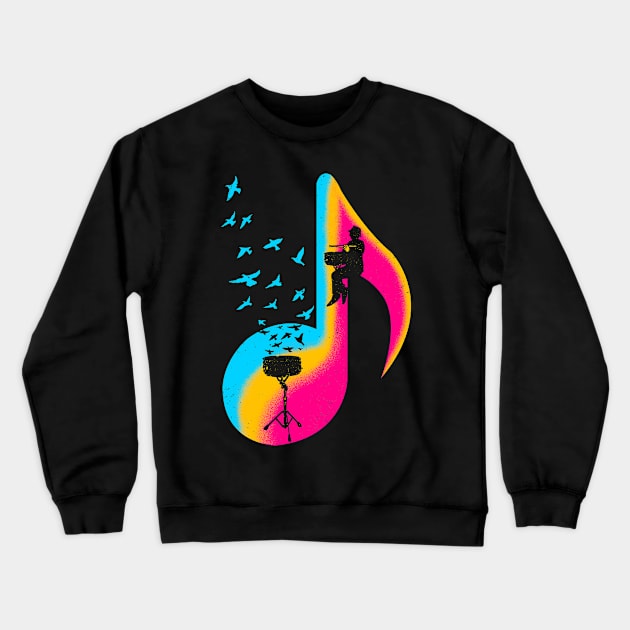 Music Snare Drum Player Crewneck Sweatshirt by barmalisiRTB